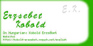 erzsebet kobold business card